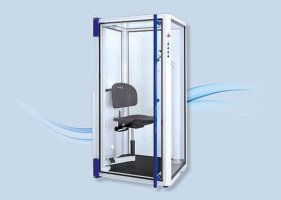 Bodystik is designed with patient and user comfort in mind, featuring a sturdy swing-out chair and a fully height-adjustable arm.